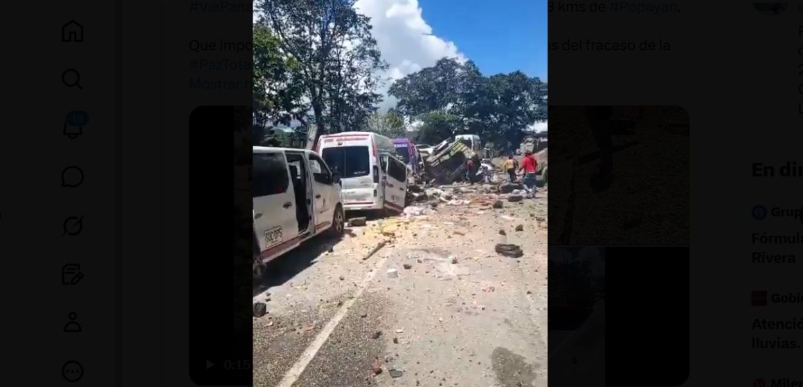 Atentado en la Vía Panamericana deja 7 muertos y 17 heridos en Colombia