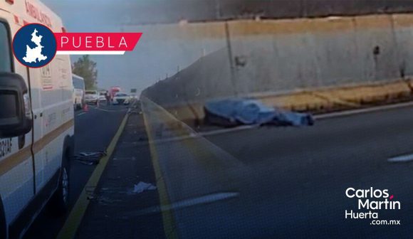 Muere ciclista en la autopista México-Puebla cerca de la caseta de Texmelucan