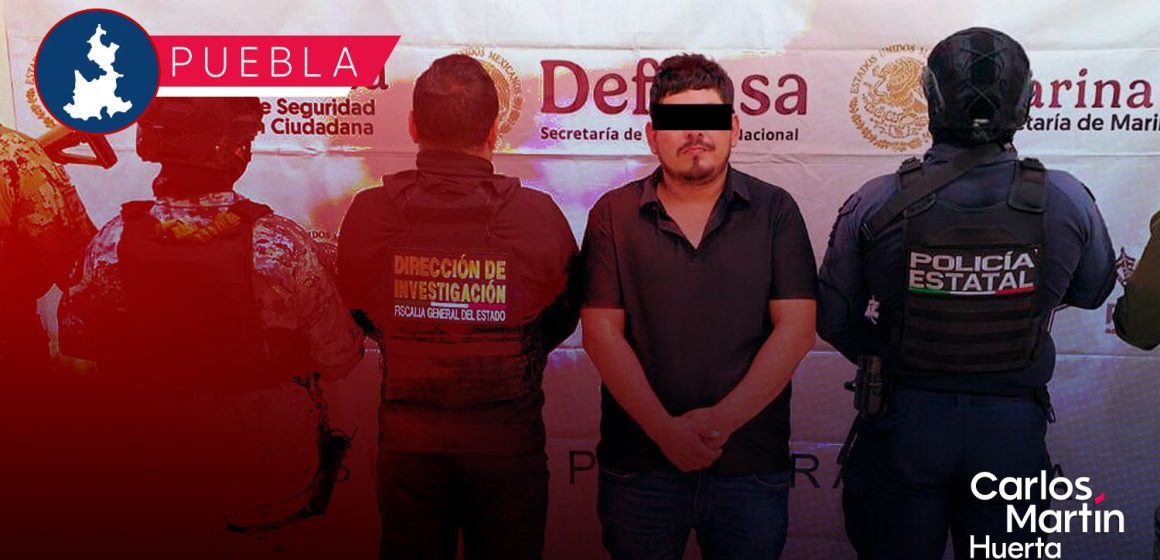 Cae presunto integrante del CJNG en Puebla