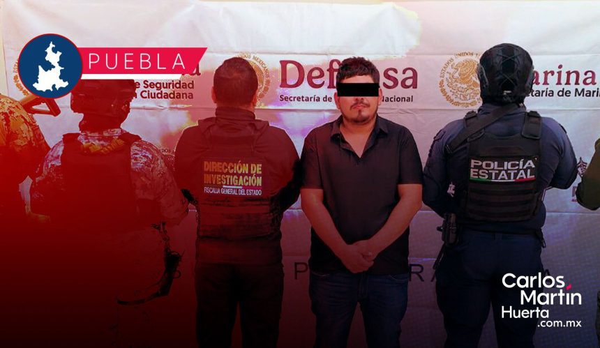 Cae presunto integrante del CJNG en Puebla