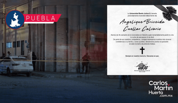 Tras asesinato de estudiante, Universidad Benito Juárez publica esquela