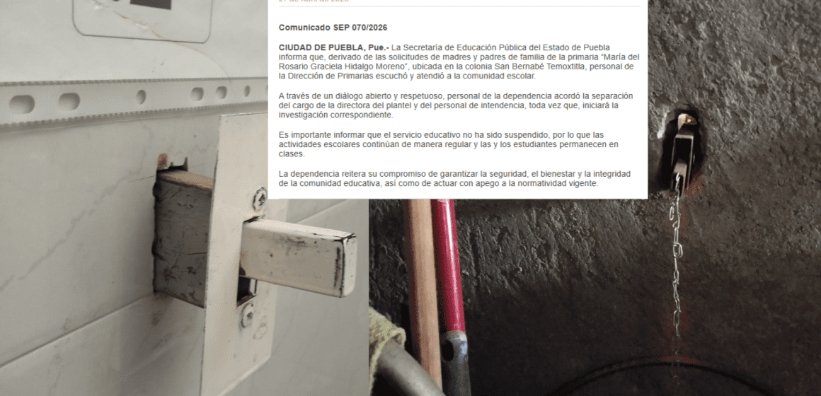 Graban a niñas en baños de la  primaria María del Rosario; separan a los presuntos responsables