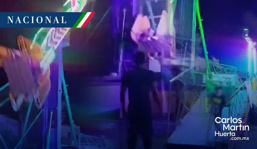 Falla en juego mecánico deja cuatro jóvenes lesionados en feria de Ometepec, Guerrero