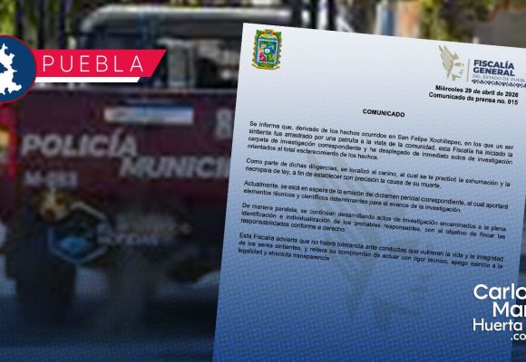 “Quien maltrata a un animal es más animal”: Armenta tras crueldad policial en Xochiltepec