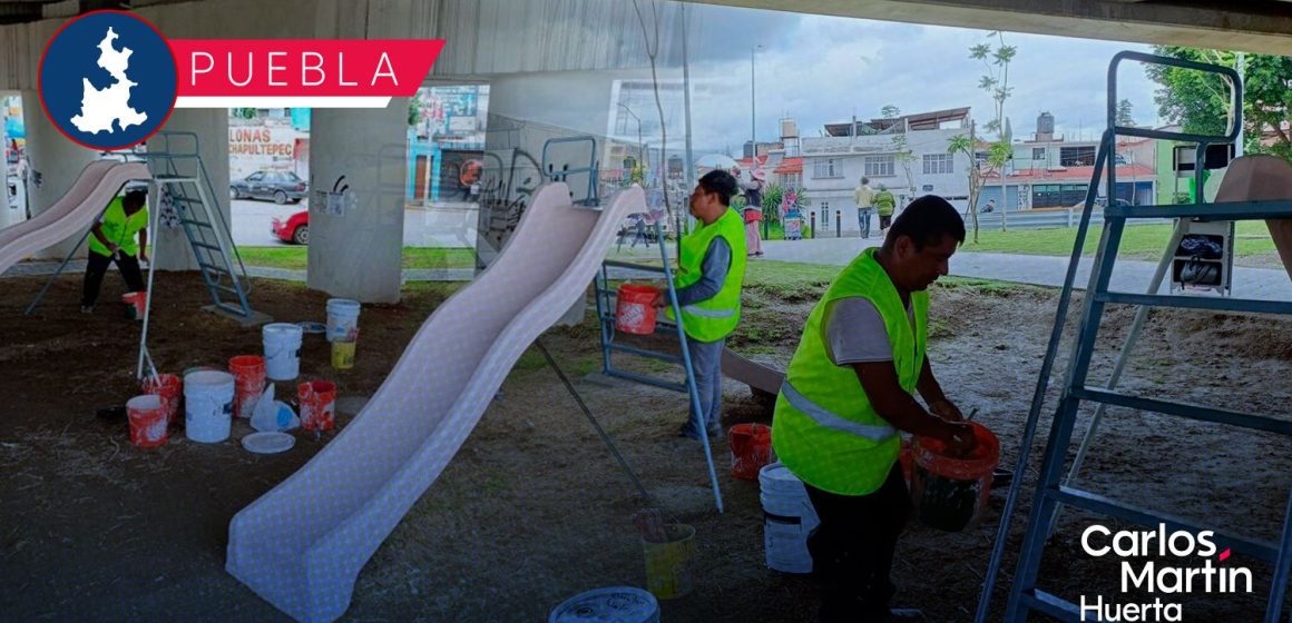 Fortalece Puebla capital mantenimiento al mobiliario urbano para espacios dignos