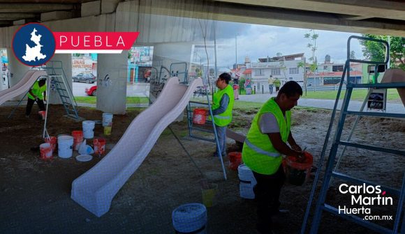 Fortalece Puebla capital mantenimiento al mobiliario urbano para espacios dignos
