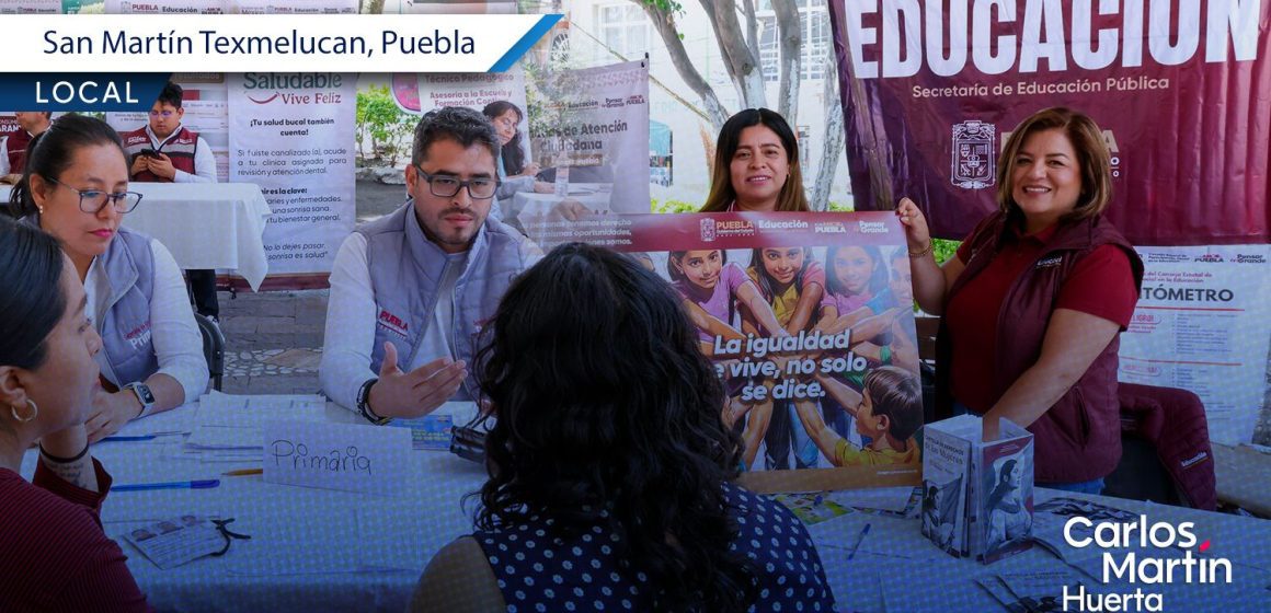 Fortalece SEP atención sobre servicios educativos en San Martín Texmelucan