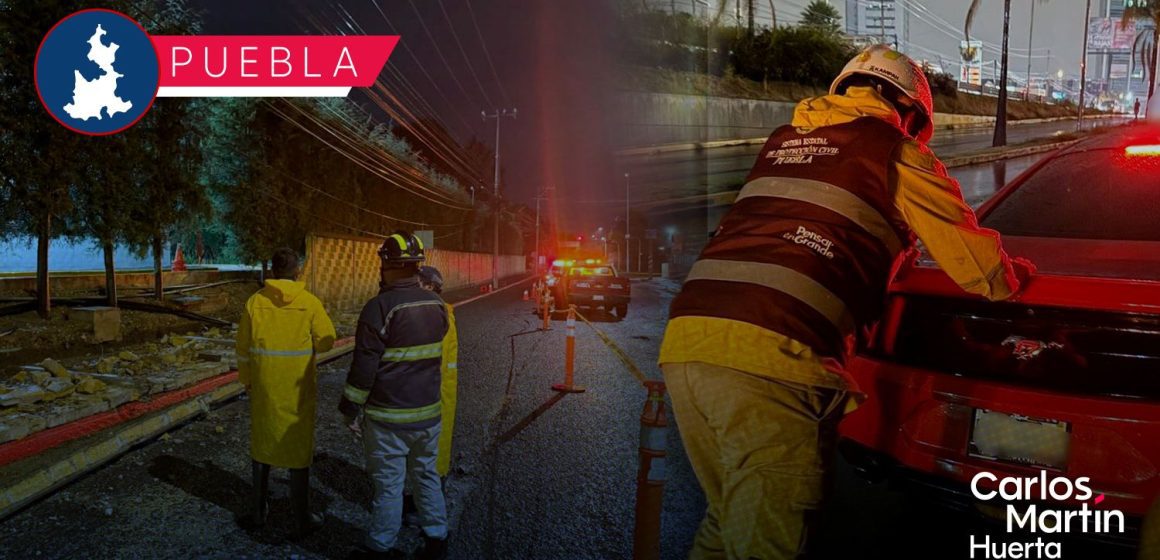 Gobierno de Puebla atiende emergencia por lluvias, sin riesgo para la población