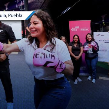Lupita Cuautle firma convenio para impulsar el boxeo en San Andrés Cholula