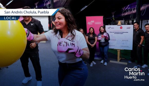 Lupita Cuautle firma convenio para impulsar el boxeo en San Andrés Cholula