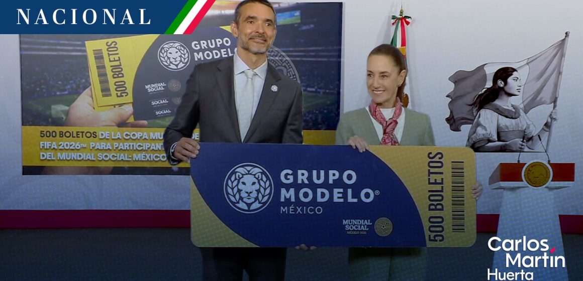 Grupo Modelo regalará 500 boletos para el Mundial 2026 a través del “Mundial Social”