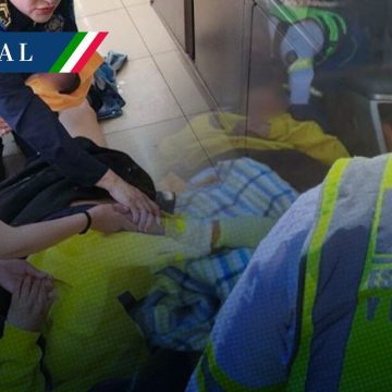 Policía recibe a bebé en una tienda de conveniencia en Coyoacán