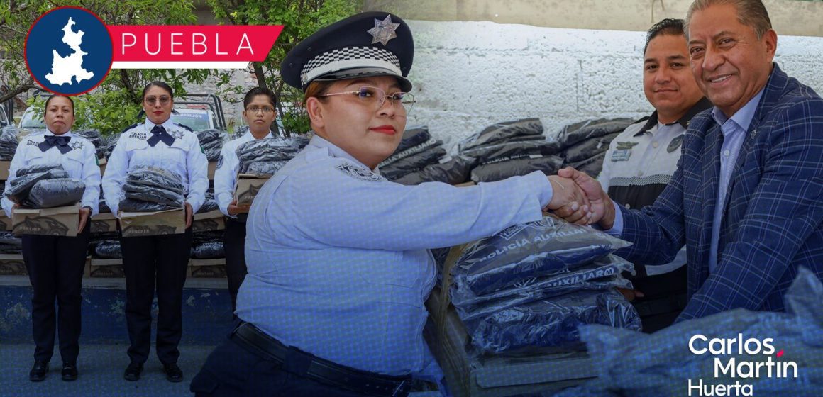 Policía Auxiliar concluye entrega de uniformes a personal operativo y médico