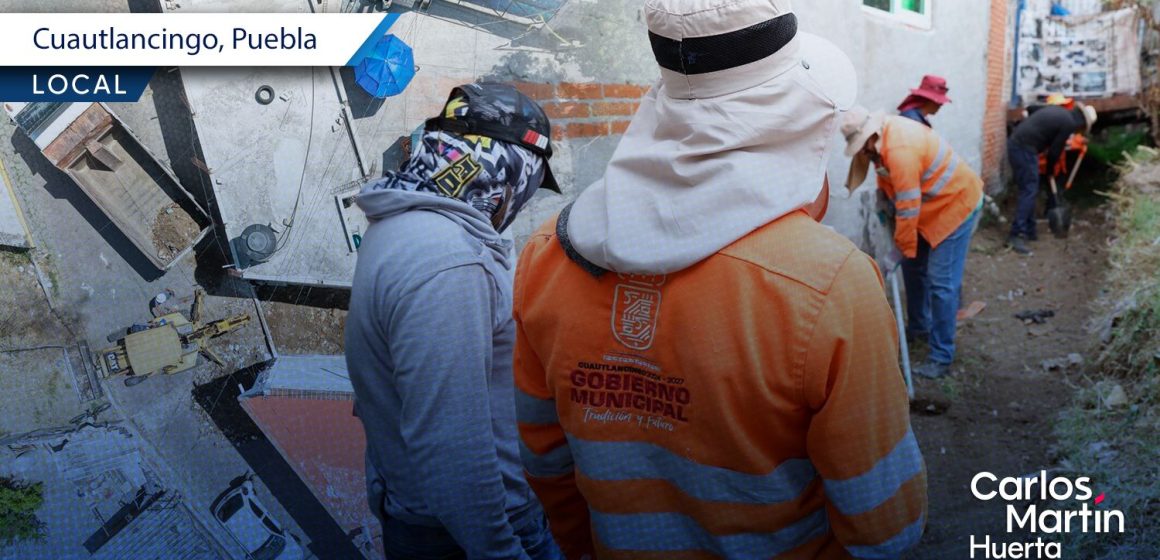 Prevención en Cuautlancingo: Retiran 140 toneladas de desechos en canales pluviales