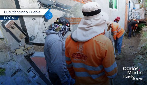 Prevención en Cuautlancingo: Retiran 140 toneladas de desechos en canales pluviales