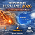 Temporada de huracanes 2026: México prevé hasta 27 ciclones