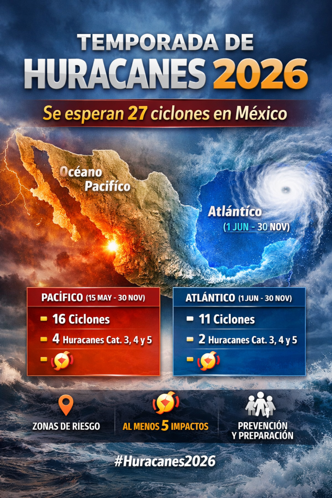 Pronostico temporada de huracanes 2026