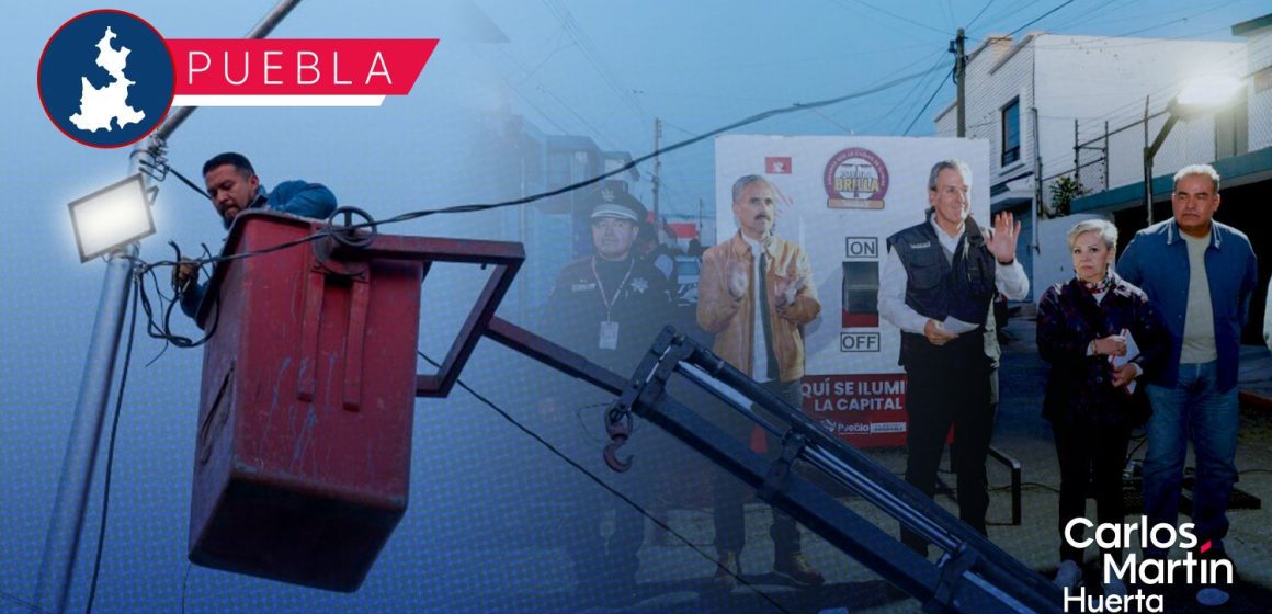 Puebla Brilla: Modernizan el alumbrado público con tecnología LED; ya son 27 mil luminarias