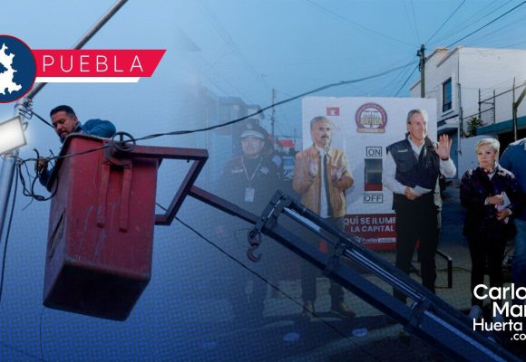 Puebla Brilla: Modernizan el alumbrado público con tecnología LED; ya son 27 mil luminarias
