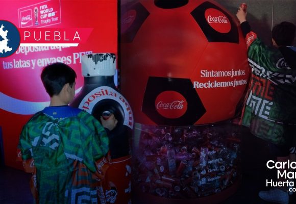 Recibe Puebla capital donación de latas tras paso del FIFA World Cup Trophy Tour 2026 Recibe Puebla capital donación de latas tras paso del FIFA World Cup Trophy Tour 2026