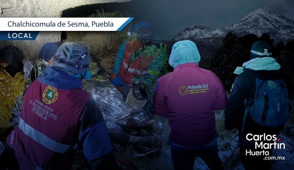 Rescatan a tres personas extraviadas en barranca de Chalchicomula de Sesma