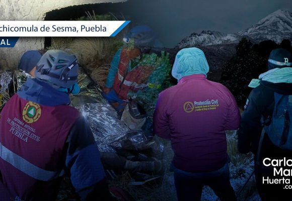 Rescatan a tres personas extraviadas en barranca de Chalchicomula de Sesma