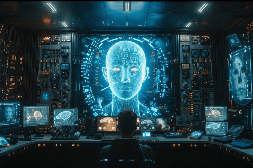 Proponen hasta 12 años de cárcel por uso de IA para crear contenido íntimo falso 1 Sala de control futurista iluminada 1