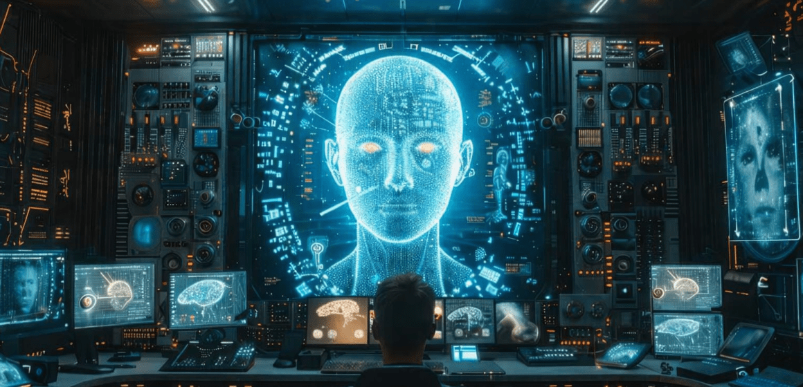 Sala de control futurista iluminada Proponen hasta 12 años de cárcel por uso de IA para crear contenido íntimo falso