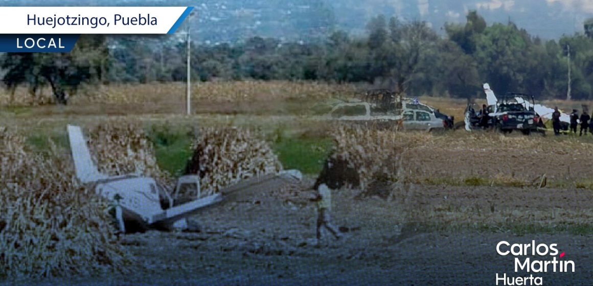 Se desploma avioneta en terrenos de Santa Ana Xalmimilulco