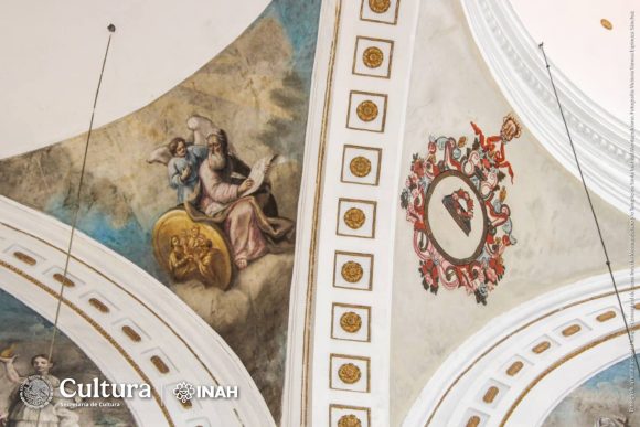 Reabren el Templo de Santa Inés en Puebla; INAH revela hallazgo de pintura mural