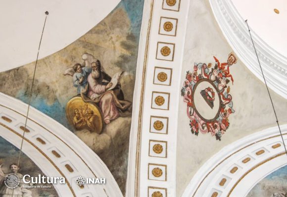 Reabren el Templo de Santa Inés en Puebla; INAH revela hallazgo de pintura mural