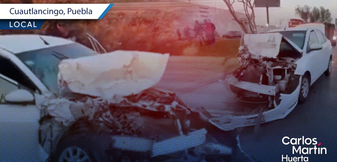 Choque en Cuautlancingo deja cuatro heridos, entre ellos una menor