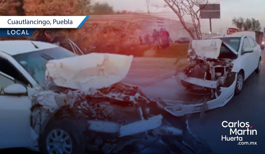 Choque en Cuautlancingo deja cuatro heridos, entre ellos una menor