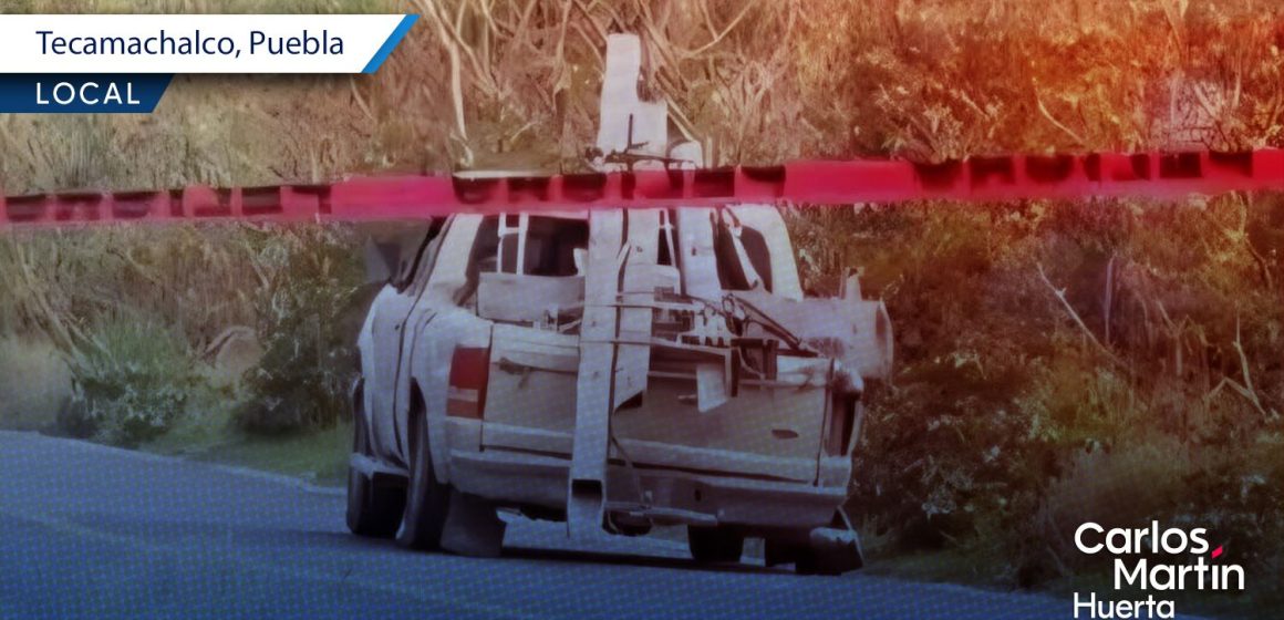 Balean camioneta en Tecamachalco; hay un muerto y un herido