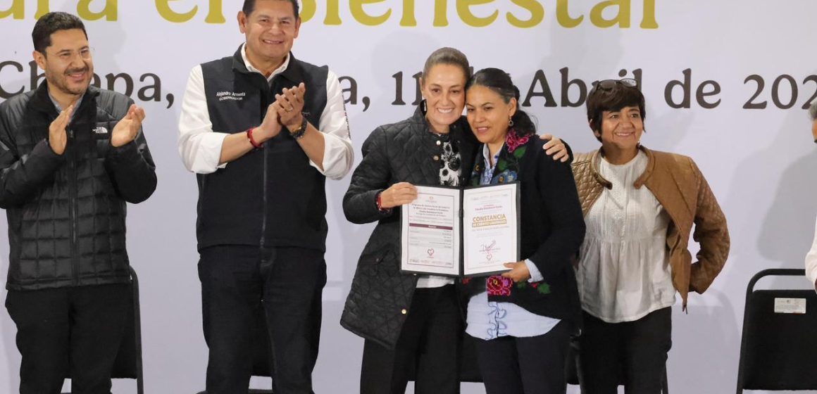 Sheinbaum y Armenta impulsan en San José Chiapa un futuro sustentable con vivienda y economía circular