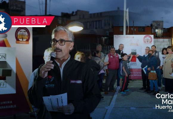 WhatsApp Image 2026-04-14 at 12.11.44 PM San Aparicio se ilumina al 100% con tecnología LED: Inauguran nueva etapa de “Puebla Brilla”