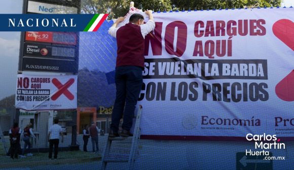 “No cargues aquí”: Profeco coloca lonas en gasolineras con precios excesivos