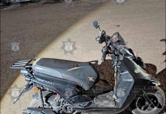 SSCYPC realiza detención y aseguramiento de motocicleta con reporte de robo