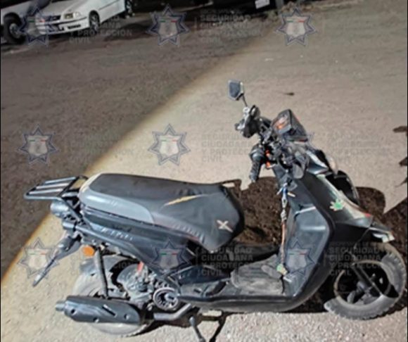 SSCYPC realiza detención y aseguramiento de motocicleta con reporte de robo