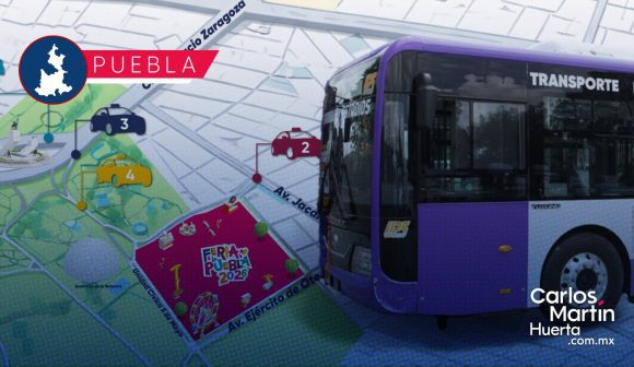 Conoce las rutas nocturnas y las bases de taxis para la Feria de Puebla 2026
