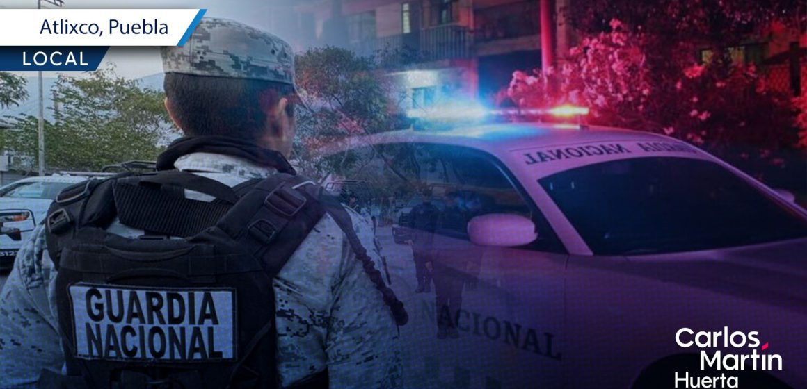 Detienen a elemento de la Guardia Nacional con cristal y marihuana en Atlixco