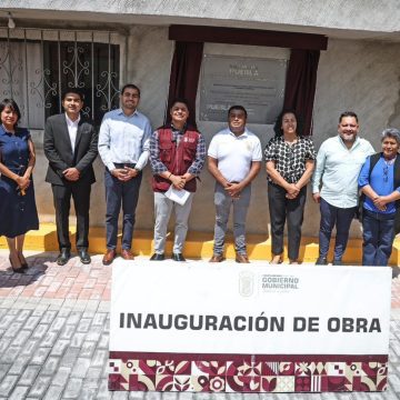 Más obra comunitaria transforma vialidades en Cuautlancingo