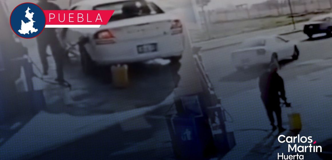 ¡OTRO GANDALLA! Sujeto se va sin pagar tras cargar 60 litros de gasolina en la México-Puebla