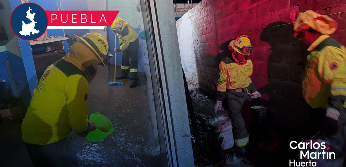 Atiende Protección Civil afectaciones por lluvias en Puebla