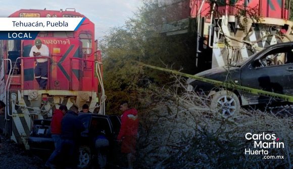 Intentan ganarle al tren y son arrastrados 80 metros en Tehuacán; una mujer pierde la vida