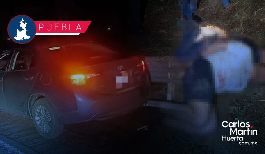 Localizan a tres personas maniatadas sobre la autopista México-Puebla; se presume robo de vehículo