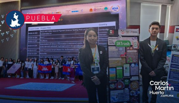 Talento poblano destaca en Camboya: CECyTE obtiene medalla de plata en innovación
