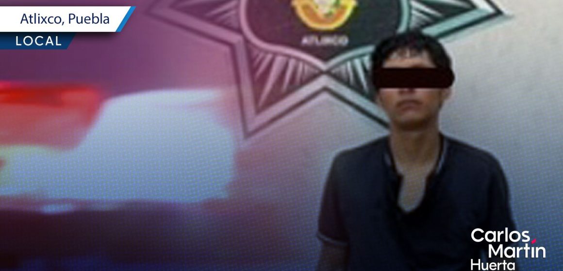 Aseguran a sujeto por portación de arma hechiza y cartuchos útiles en las calles de Atlixco