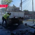 Realizan bacheo en la colonia Belisario Domínguez; refuerzan movilidad en arterias de Puebla