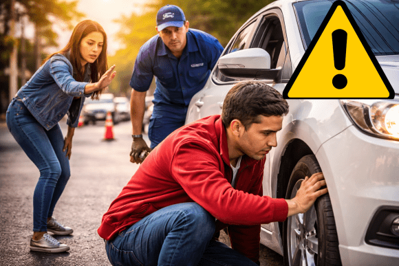 alerta de robo Alertan por engaño para robar: “tu llanta está mal”